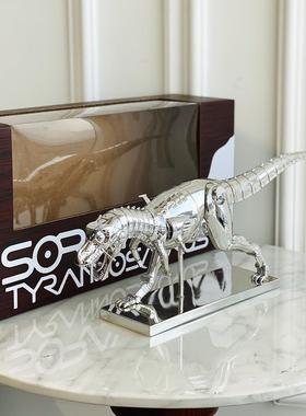 SORAYAMA空山基霸王龙机械恐龙女神摆件玄关艺术雕塑客厅轻奢