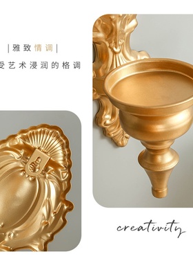 跨境北欧壁挂烛台黑色复古蜡烛台创意家居客厅墙面装饰蜡烛托摆件