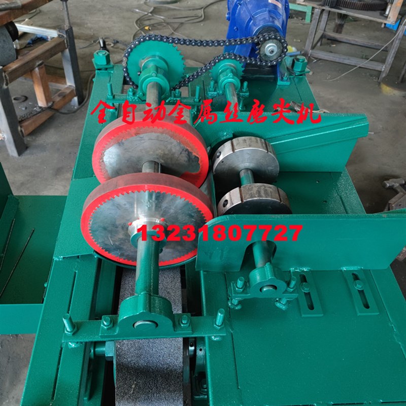 铁丝磨尖机 金属丝双头倒角机全自动钢丝磨尖机 塑钢棒磨头机 - 图1