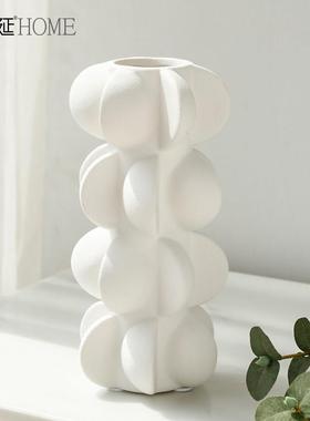 北欧现代简约不规则艺术陶瓷花瓶摆件客厅干花插花样板房装饰花器