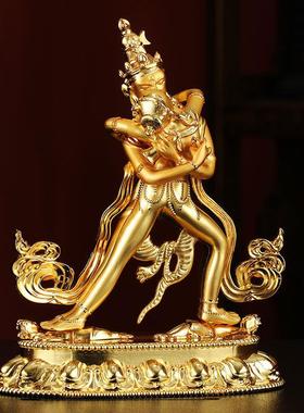 密宗佛像藏传时轮金刚双身供护时轮金刚神像佛堂供奉菩萨摆件5寸