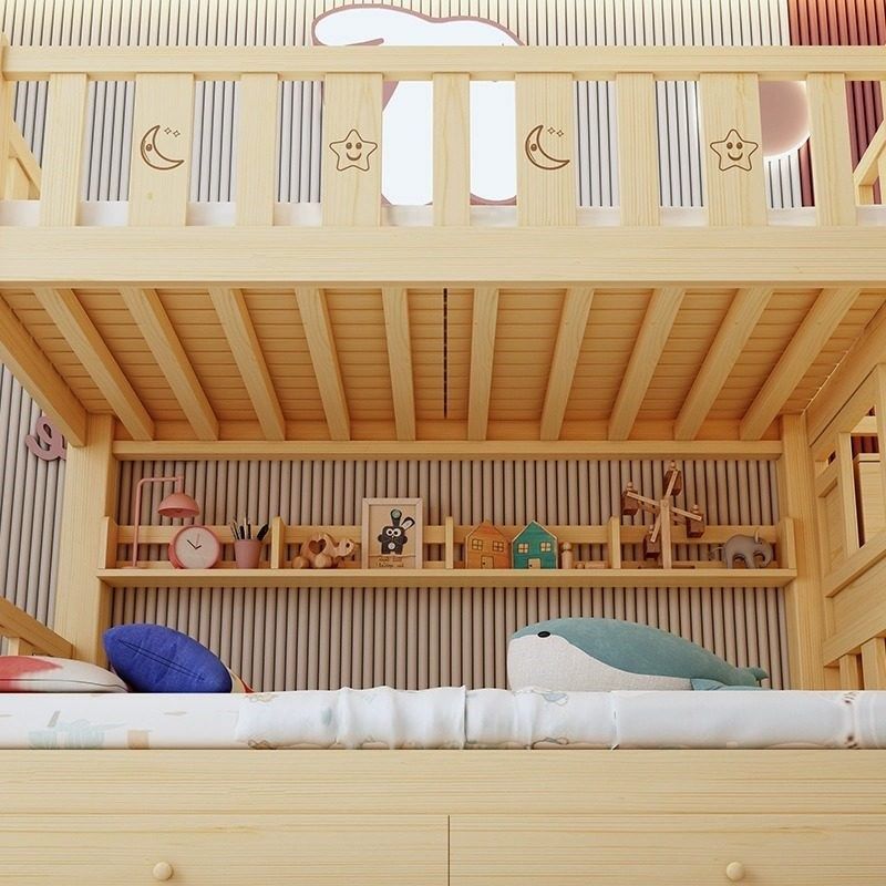 上下铺双层床全实木高低床儿童床两层床大人木床多功能多人子母床,淘宝优惠券,粉丝福利购,淘宝优惠卷