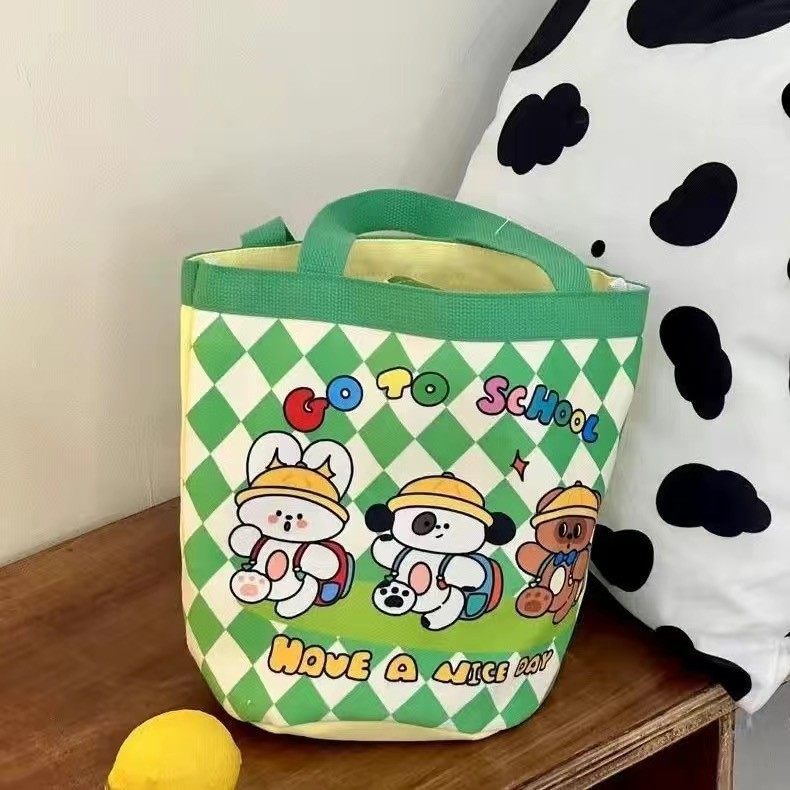 可爱插画水桶包女士卡通手提包韩版便捷通勤涂鸦大容量伴手礼袋,淘宝优惠券,粉丝福利购,淘宝优惠卷
