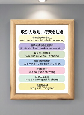 吸引力法则送朋友木制相框摆件