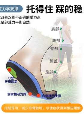 扁平足足外翻足弓支撑矫正鞋垫