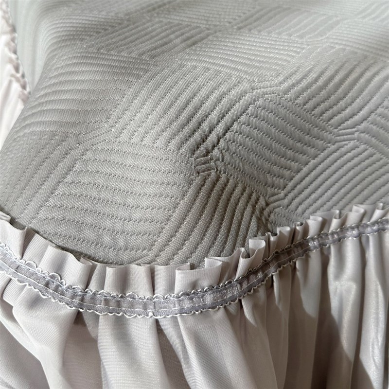 A类轻奢简约床裙花边o款凉席三件套夏季凉感软席家用1.8米床上用 - 图1