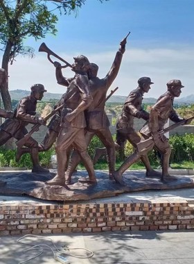 玻璃钢仿铜人物红军雕塑r定制铸铜十大英模浮雕墙摆件半身胸像石