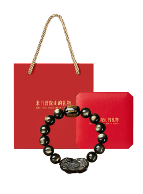 【已祝福】遇见普陀山黑曜石手串