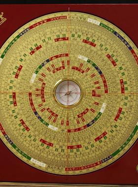 万福堂罗盘风水盘高精度八寸三元三合综合盘专业初学者大字体九寸