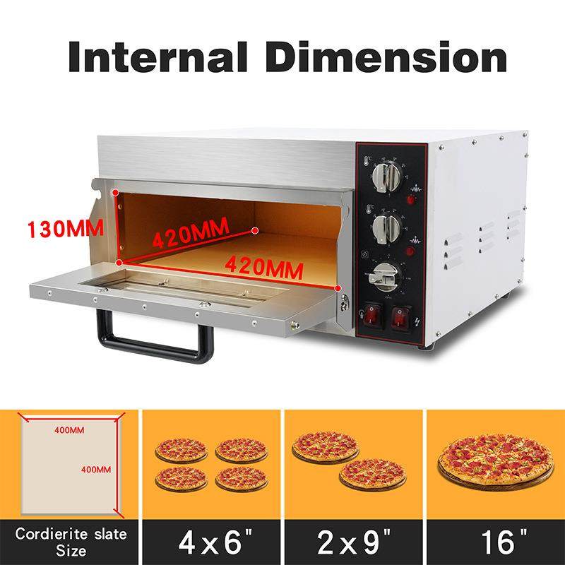 商用电热烤披萨炉食品烘焙设备单双层可烤9寸/12寸披萨烤箱,淘宝优惠券,粉丝福利购,淘宝优惠卷