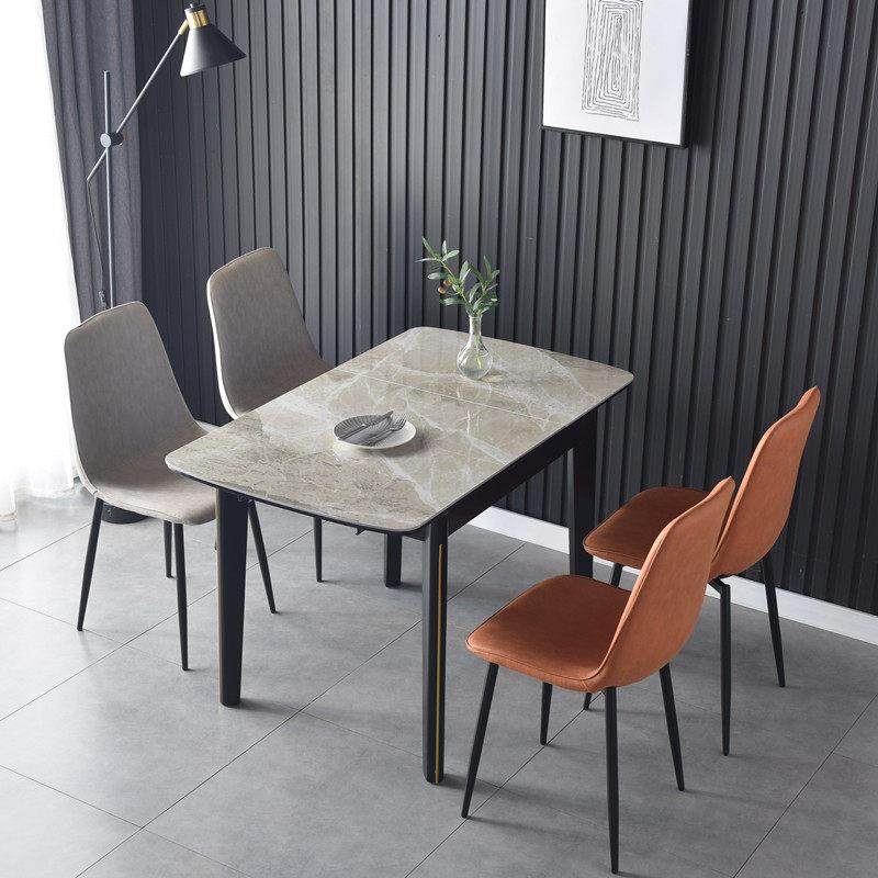 岩板餐桌椅组合现代简约轻奢折叠伸缩实木饭桌带电磁炉家用小户型,淘宝优惠券,粉丝福利购,淘宝优惠卷