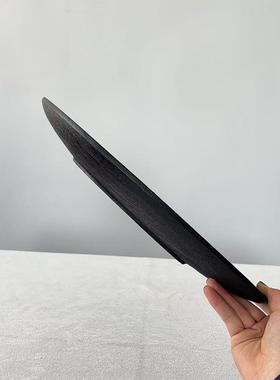 新中式覆古实木黑色原木色果盘收纳盘摆件样板间酒店民宿木碗装饰