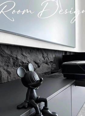 ins家居轻奢装饰品米奇客厅餐厅摆件米老鼠坐姿玄关酒柜公仔卡通