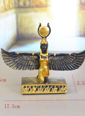 埃及众神伊西斯女神书房柜装饰品埃及之眼摆件开业礼物大地守护神