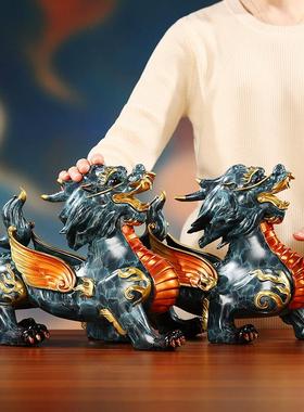 德祥园全铜吉祥皮绣饰品黄铜家居客厅酒柜入口装饰开幕礼品