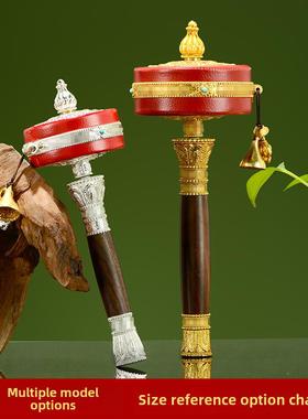 手摇转轮铜彩珠镶嵌手摇转桶家用旋转金桶饰品