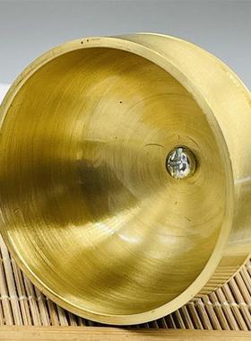 纯铜引庆引磬自动可伸缩引罄铜磬佛堂用具品助念法器叮铛敲铃摆件