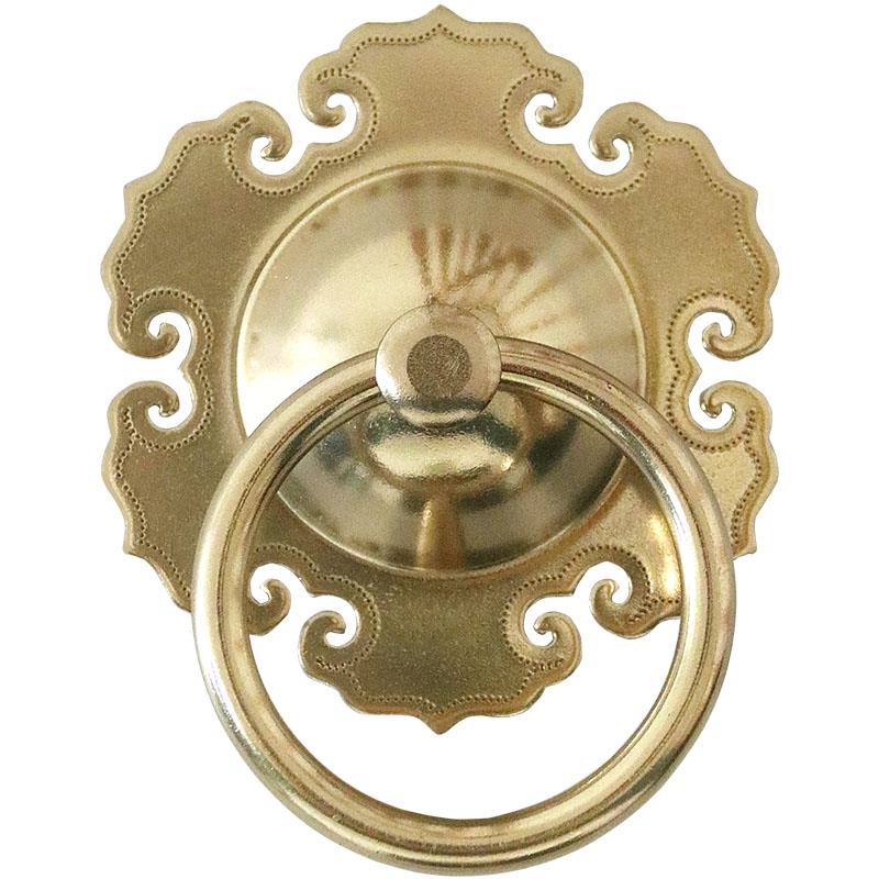 昊天斋新中式彷古拉手铜大门拉环古典大门钹黄铜把手铜老式门环 - 图0