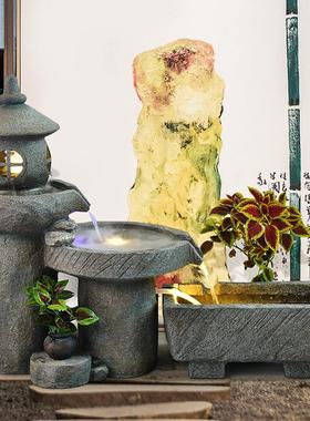 假山流水喷泉摆件庭院水景阳台鱼池室内景观造景玄关露台花园布置