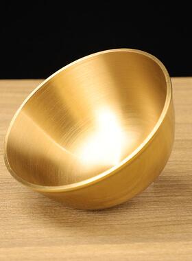 全铜加厚铜碗大号供奉金碗室内供台摆件用品供水碗现货供碗
