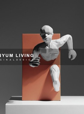 现代创意样e板间客厅玄关柜博古架工艺人物雕塑摆件家居软装饰品