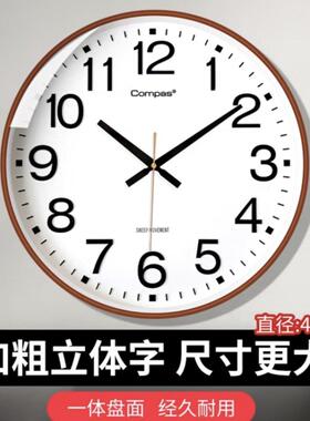 康巴丝挂钟3439圆形16英寸石英钟表挂墙时钟 3439A 挂钟款色 41cm