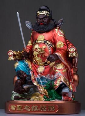 12/16英寸树脂钟馗像钟馗天师圣君送福客厅桌面摆件