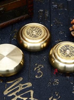 黄铜转赚钱创意手把件招财铜钱把件男士随身个性高档解压把玩黄铜