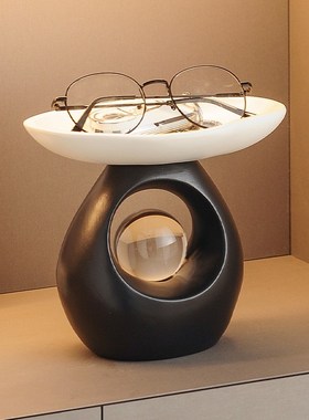 石来运转钥匙收纳玄关摆件入户客厅酒柜玄关现代轻奢高.档乔迁礼