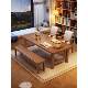 Solid wood large long desk home multi-person study table living room large board table dining table integrated study workbench writing table