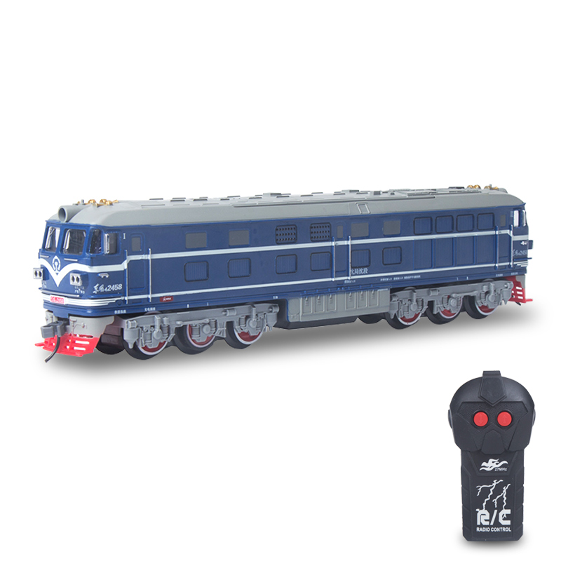 2.4G无线遥控东风4B绿皮内燃机电动小火车超长轨道玩具车儿童男生 - 图3