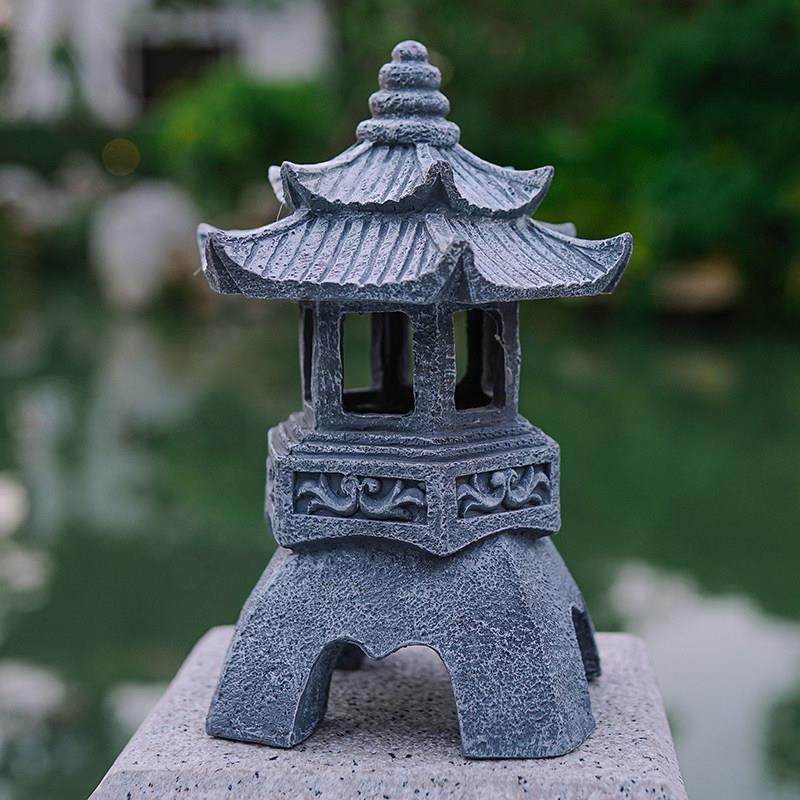 太阳能石塔灯中式禅意彷石宫灯庭院装饰景观户外日式落地造景摆件,淘宝优惠券,粉丝福利购,淘宝优惠卷