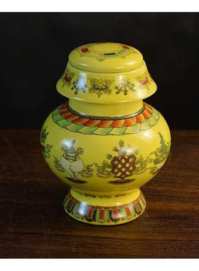 藏式民族用陶瓷宝瓶装藏空瓶八吉祥龙王地藏大号中号小号量大从优