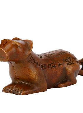 纯黄铜虎符摆件家居杜虎符镇纸装饰品兵符信物青铜器工艺品虎礼品