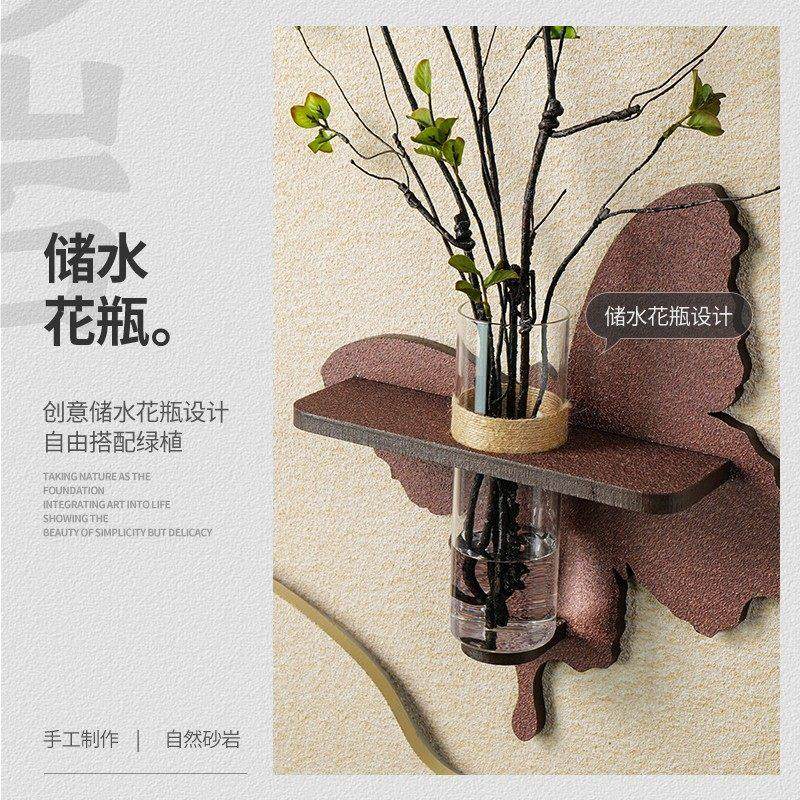 高级感带钟表饭厅装饰画 画水培绿植电视沙发背景墙壁画 画立体砂,淘宝优惠券,粉丝福利购,淘宝优惠卷