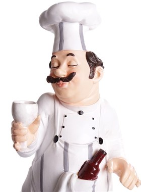 工艺礼品摆饰厨师家居酒吧西餐厅咖啡馆蛋糕店超市商场酒店软装美