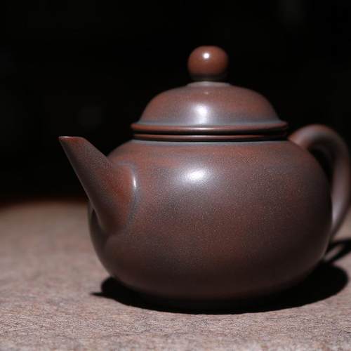 KBQ1 钦州坭兴陶纯手工180cc100毫升大小容量水平壶小 - 图0