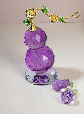 M786 现代化时尚质感家居装饰紫U色葫芦桌面摆件