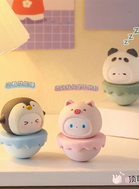 可爱不倒翁治愈情绪办公s室桌面小摆件装饰品工位解压摆件女生礼