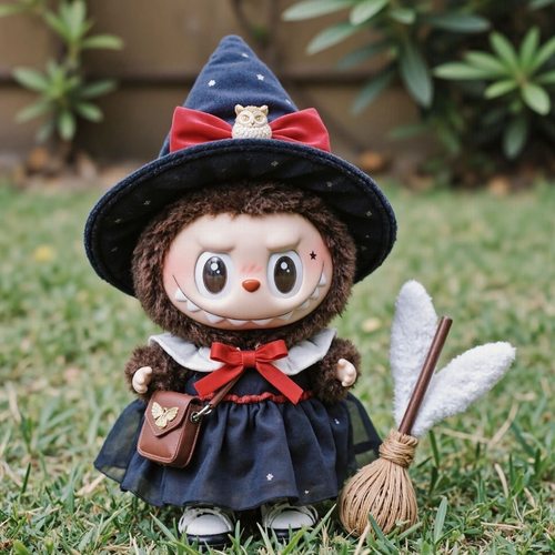 labubu拉布布魔法女巫套装对马卡龙娃衣挂件一二三代可用服装着替 - 图2