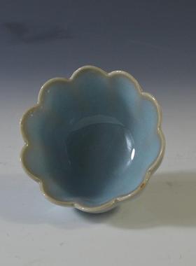 仿古瓷器 复古南宋风格 汝窑莲花式温碗 酒杯 古董古玩收藏品662