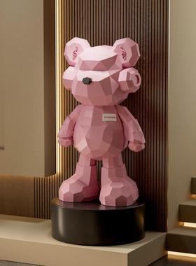 暴力熊沙发旁落地摆件大型网红家居电视柜旁落地存钱罐乔迁礼品