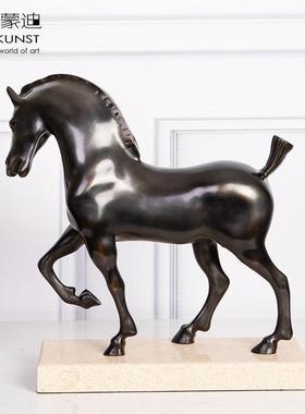 阿斯蒙迪达芬奇Da Vinci马青铜雕塑艺术品马摆件欧式收藏艺术品