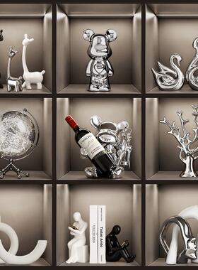 现代轻奢高档家居电视柜酒柜装饰工艺品客厅玄关餐边柜高级感摆件