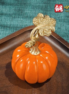 铜南瓜摆件《福运绵长》客厅桌面玄关乔迁装饰品礼V品摆件 送老师