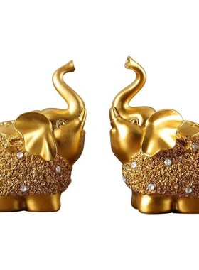 幸福小金象吉象如意家居玄关电视柜摆件客厅摆件旺宅乔迁房间礼品