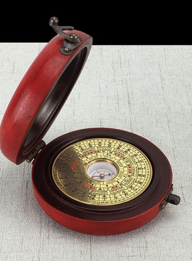 2寸铜实心罗盘专业高精度综合盘袖珍八卦随身携带圆形罗盘仪罗庚