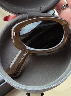 白色框猫眼复古偏光墨镜女2025新款级感显脸小可折叠收纳方圆脸