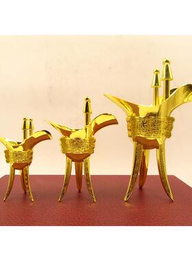 古董铜杯饰品中国覆古创意金属酒杯父亲惊吓酒瓶酒柜装饰礼品