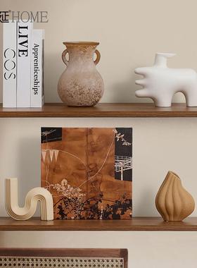 现代高级感大地色艺术软装饰品摆件轻奢高档家居客厅电视酒柜摆设